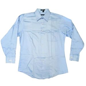 Geoffrey Beene Sateen Long Sleeve Button Up Men's Shirt Size Large